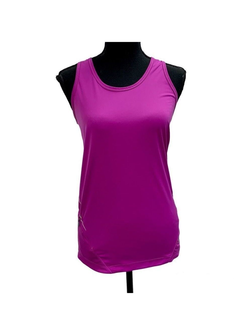 𝅺ADIDAS Women's Workout Purple Tank Top Racerback Running Gym Shirt Sz M